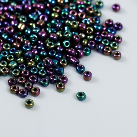 Beads "Zlatka" 08/0, 3 mm, 10 g 0409 gasoline-1