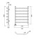 Domoterm electric heated towel rail "Laura" P6, 500x600 mm, left, bronze