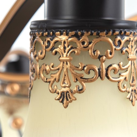 Barcelona chandelier 6he27 40W black and gold 72x72x26 cm Bayerlux-5