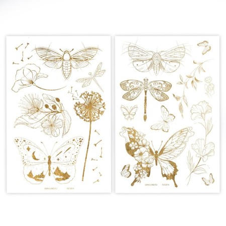 Set of Golden Tattoos, 2 sheets in a set-1