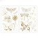 Set of Golden Tattoos, 2 sheets in a set