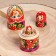 Matryoshka 3 puppet "Katya" berries, 11cm, manual painting.