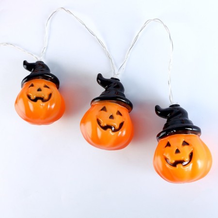 Garland "pumpkin in a hat" light, 2 meters-2
