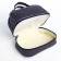 Cosmetic bag, 2 parts on zippers, blue color