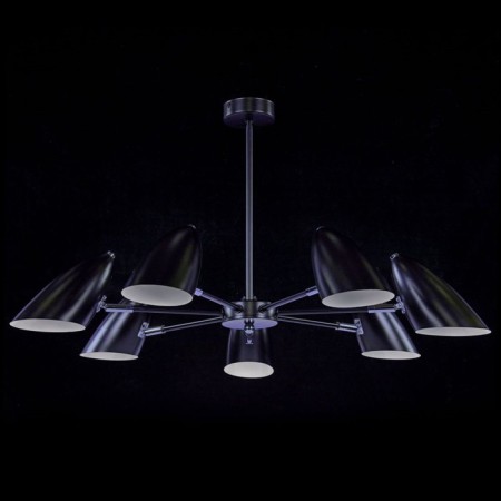 AIDA 7x40W E14 chandelier, black 71x71x45 cm