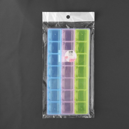 Organizer for needlework, 21 branches, 21.5 × 10.5 × 2 cm, color mix-4