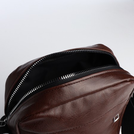 Male bag with lightning, brown color-4