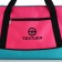 Female sports bag, textura, average size, turquoise/pink color