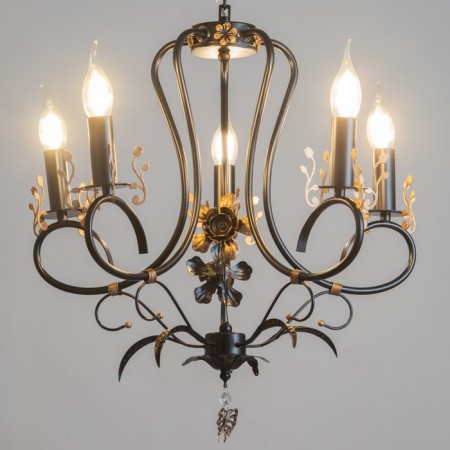 Sandra chandelier 5XE14 40W Black-gold 51x51x52-110 cm BayerLux-5