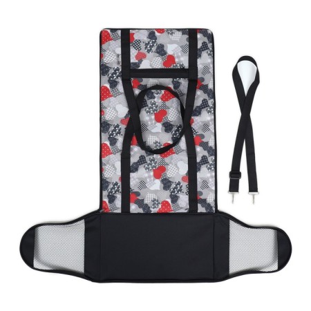 Bag - Animal carrying "Print", size S, 39 x 23 x 27 cm, hearts-7