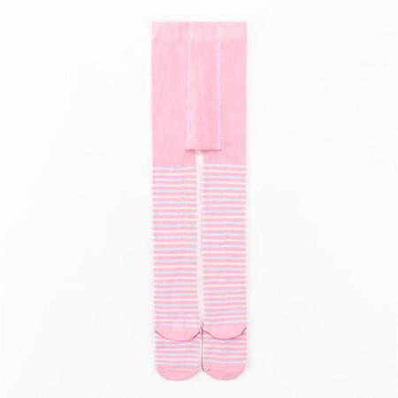 Pantyhose baby kaftan "strip" 116-122 cm, pink color-2