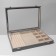 Steam for jewelry "Casket" 5 rows, 6 hooks, 8 cells, phlock, 35 × 24.5 × 5, gray-beige color