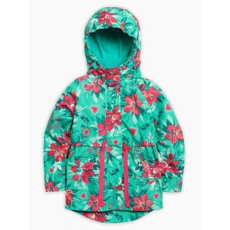 Vetrovka for girls, height 98 cm, emerald color