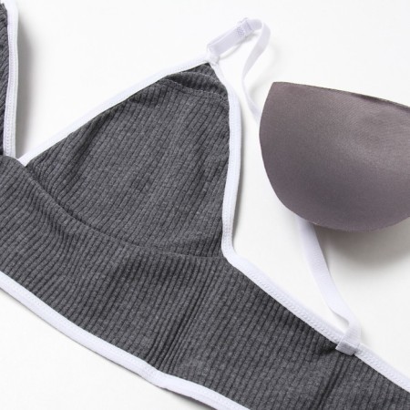 Female set (top, panties) dark gray color, size 42-44-10