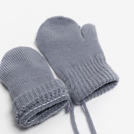 Mitten children's single -layer minku "plain", col. dark gray, rr 14 (4-5 years)-1