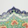 Largan Rishtan ceramics "Flowers", 32 cm, blue-green, corrugated