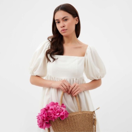 Women's dress with voluminous sleeves MIST Summer Time, White, p. 46-5