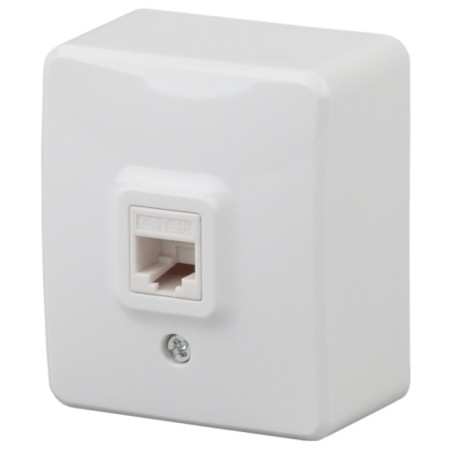 Information socket RJ45, OU, IP20, ERA expert, white