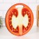 Board of cutting and serving round kitchen "Tomato in section", 25.5 cm
