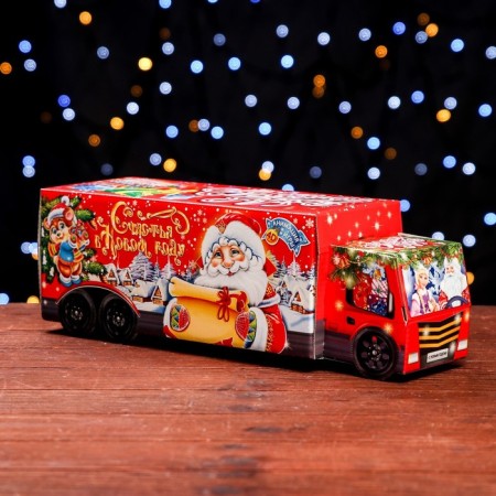 Gift box "New Year's delivery", truck 34.5 x 11 x 11 cm