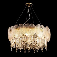 Crystal chandelier Gerhort G22040/8GD+CL+WCL, 8x40W, E14, 89x60x60 cm, Golden color