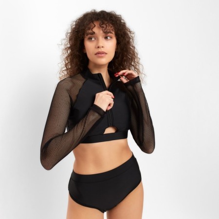 Women's swimsuit "Sport" Separate minku Black color, size 46-3