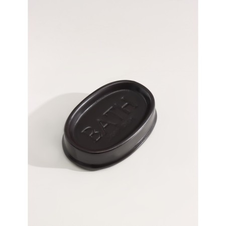 Savanna Bathroom Accessories set, 3 items (soap dish, soap dispenser 400 ml, glass), black color-4