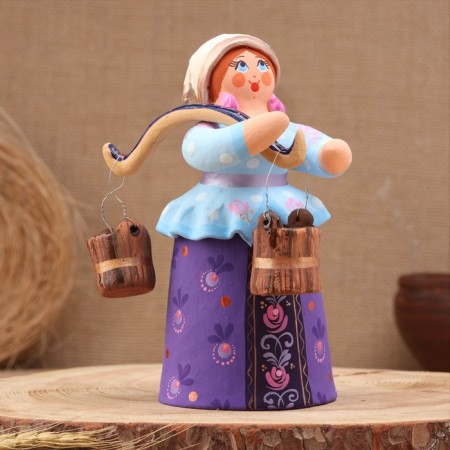 Kovrov toy "Baryshnya with a rocker", ceramics
