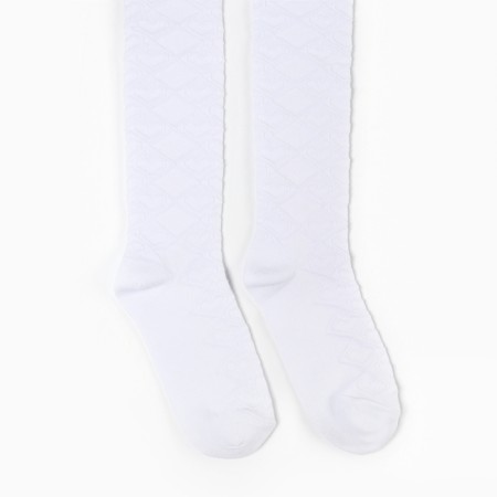 Pantyhose children's openwork, white color, height 98-104 cm-2