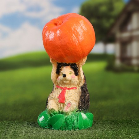 Garden figure "Hedgehog with pumpkin" 32x15x15cm-1