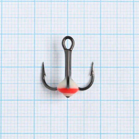 Triple hooks for Lucky John lure with colored drops, FR color, No. 06, 10 pcs.-1