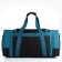 Road bag on a zipper, with an increase, 2 outer pockets, a long belt, black/sea wave color