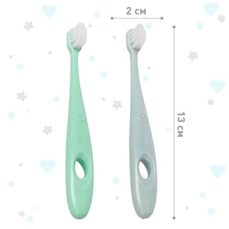 Baby toothbrush with soft bristles, nylon, mix for a boy-2