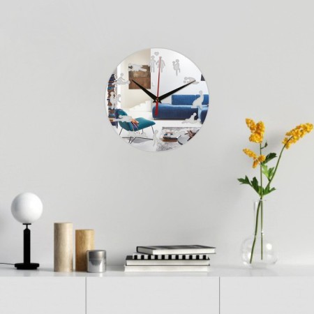 Watching interior, 3D "poses", silent, sticker, large, d-24 cm-1