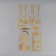 Interior plastic sticker "kitchen utensils" silver 70x30 cm