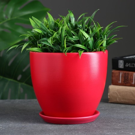 Flower pot "Color Gam" red, 1.4 liters
