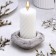 Square Square from gypsum with beveled corners is small, 9x3.5cm, marble with black stripes