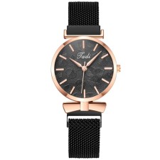 Women's watches, D-3.2 cm, magnetic bracelet, black
