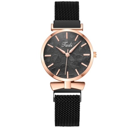 Women's watches, D-3.2 cm, magnetic bracelet, black