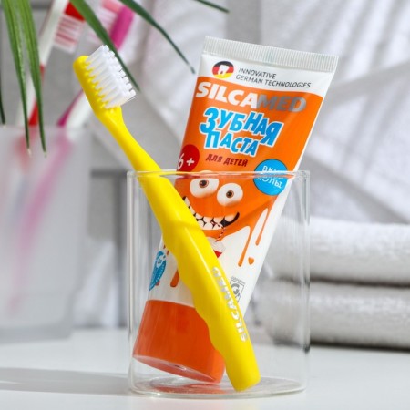 Silcamed toothpaste with a cola taste, 65 g + toothbrush 1 pc., Set-4