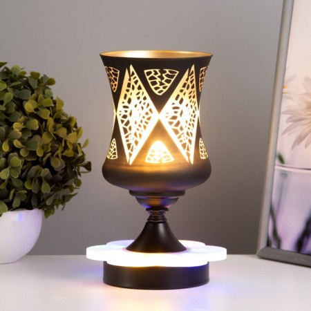 Aroma lace with the “Figure” backlight GU10 35W+RGB black 11x11x23 cm-1