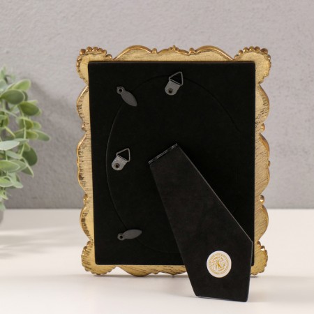 Photo frame Polystone 10x15 cm "Flower patterns" bronze 16x2x20.5 cm-3