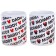 Set of paired mugs, 350 ml "Mammy, Daddy", Mickey and Friends