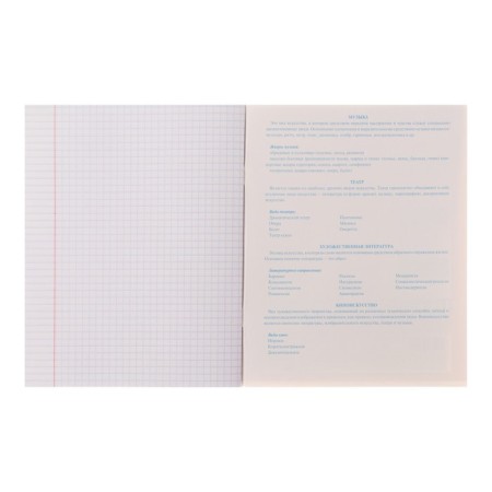 Subject notebook, 48 sheets in the cell of "Neoclassica", MHK, cover covering cardboard, with reference information-3