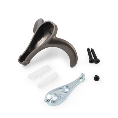 Furniture hook CAPPIO CLOWN, two -rod, zinc, color graphite-6