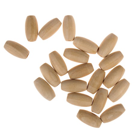 Oval wooden tubes 20x10 mm (set 20 pcs) without coating-1