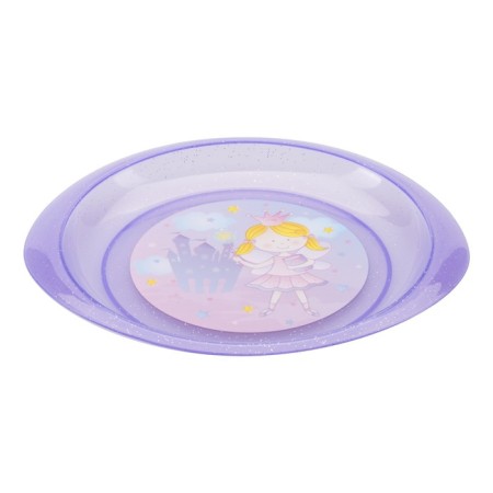 Children's “Princess” plate, diameter 18 cm, for second dishes, from 4 months, Mix colors-11