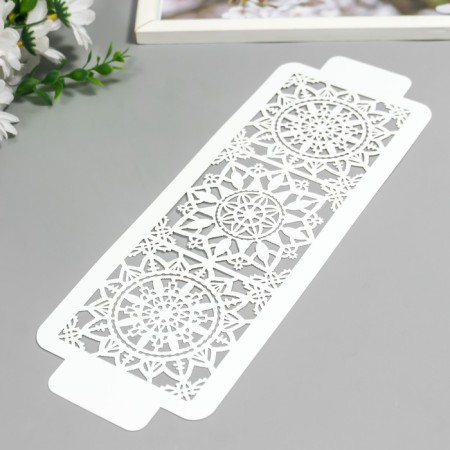 Tencil of border plastic "patterns" plastic, 11x32 cm-2