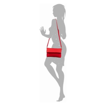 Female bag, artificial leather, red 25x5x26.5 cm-1