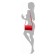 Female bag, artificial leather, red 25x5x26.5 cm